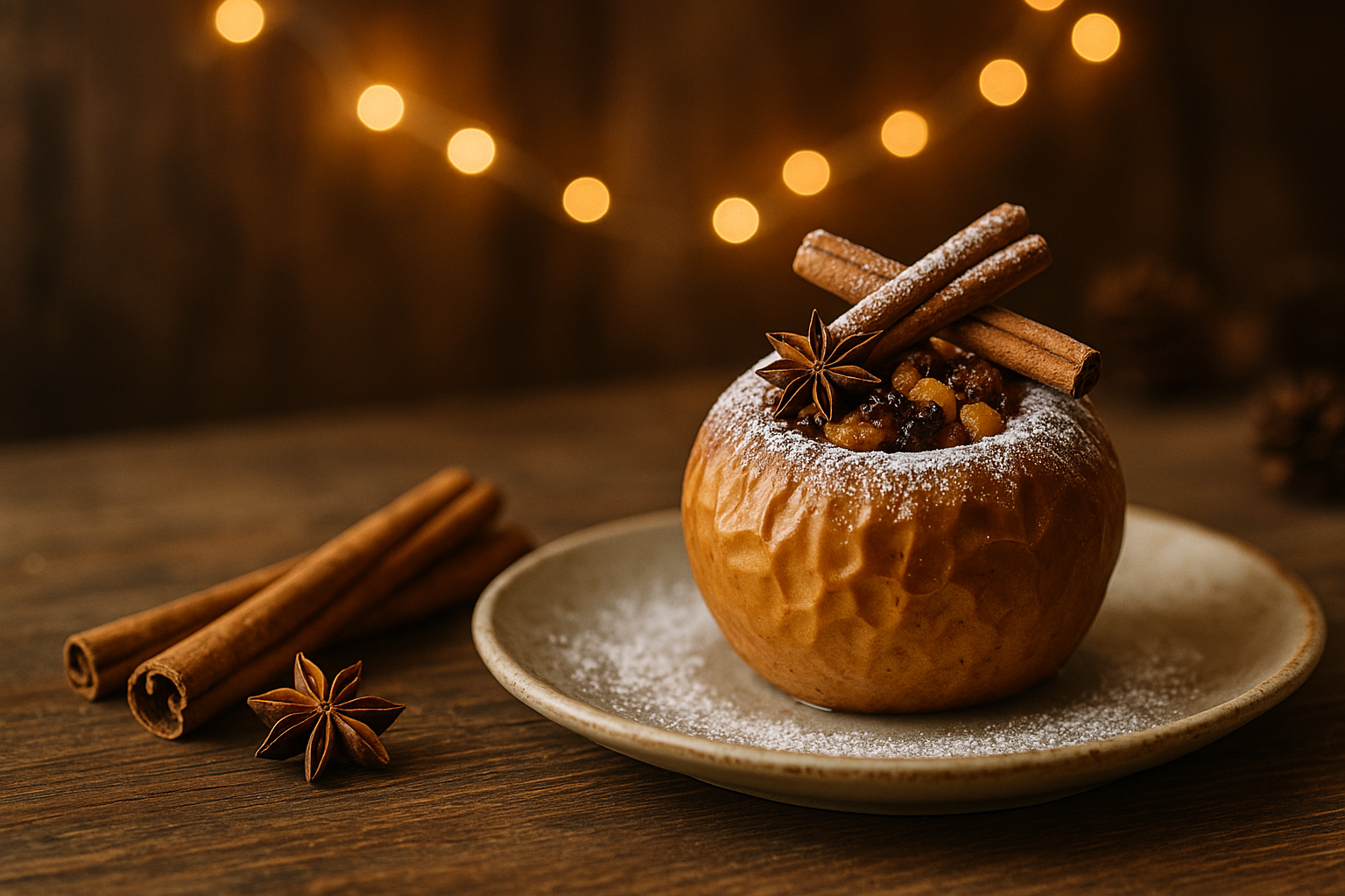 Winter-Desserts: Fiktives Bild eines Bratapfels